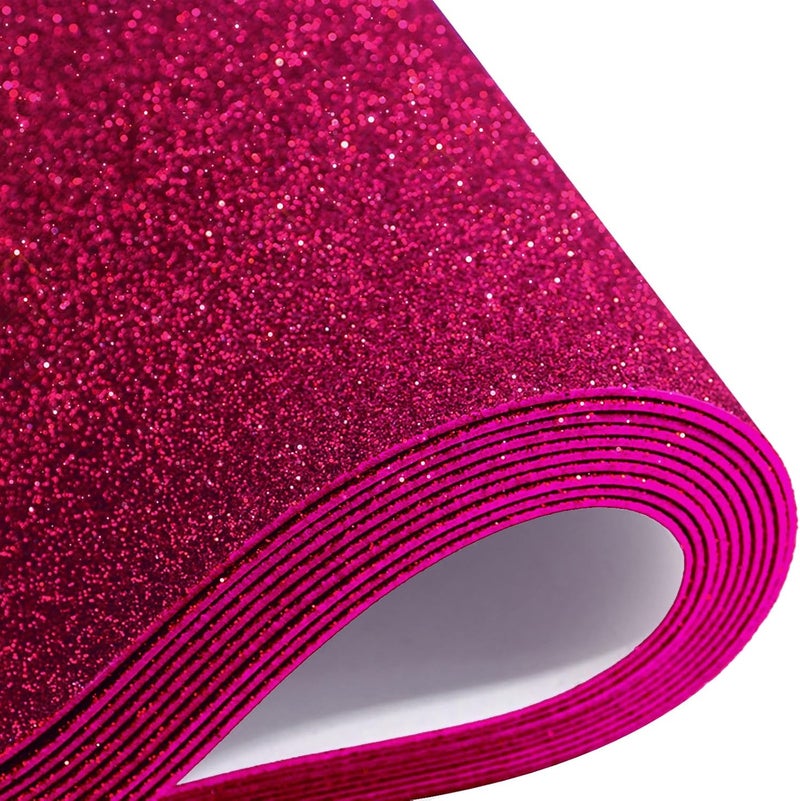 Mluchee 10 Sheets Glitter Cardstock Paper for New Year Thanksgiving Christmas Fall Table Decorations, Self-adhesive Backs 30 X 20cm A4 Paper for Card DIY Card (Rose) - Image 1